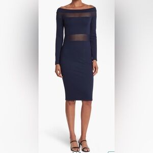 NWT Love By Design Navy Bodycon Long Sleeve Dress